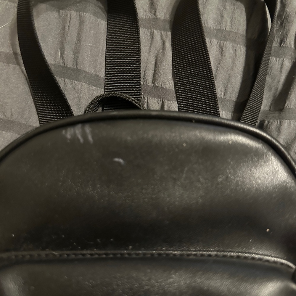 Black Leather Backpack - Picture 2 of 5